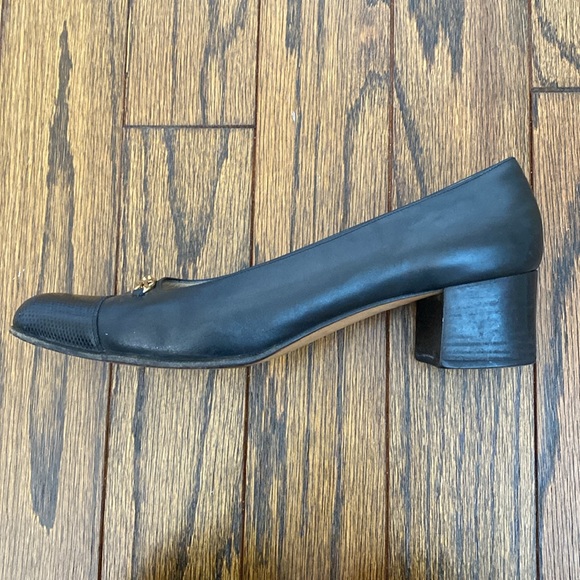 Salvatore Ferragamo Vintage Black Block Heels - Picture 6 of 12